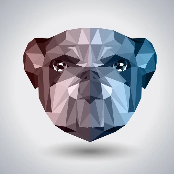 Abstracte veelhoekige tirangle dierlijke bulldog. Hipster dierlijke illustratie — Stockvector