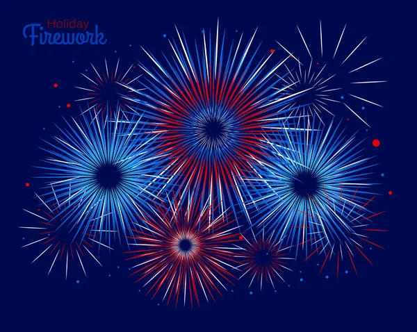 Vector holiday firework. Independence day of America — Stock Vector