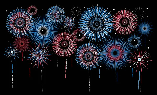 Vector holiday firework. Independence day of America — Stock Vector