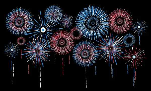 Vector holiday firework. Independence day of America — Stock Vector