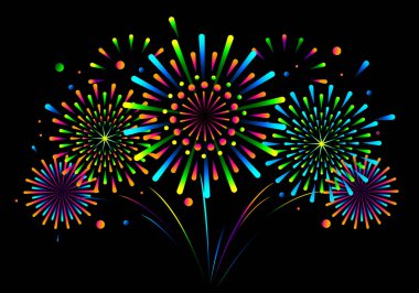 Vektör tatil havai fişek. Amerika'nın Bağımsızlık günü