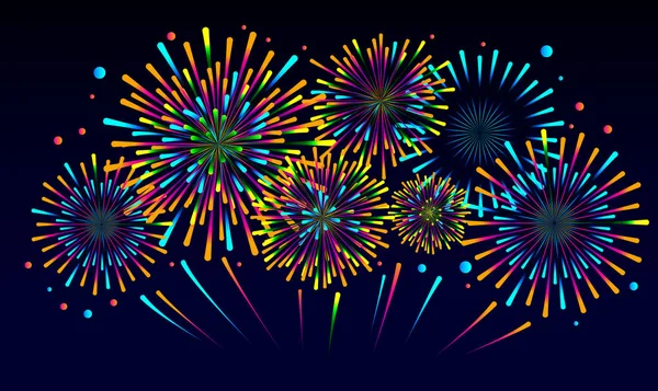 Vektor holiday tűzijáték. Az amerikai függetlenség napja — Stock Vector