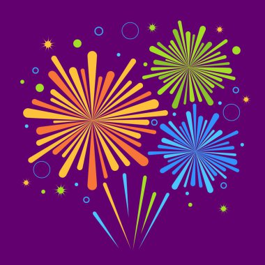 Vektör tatil havai fişek. Amerika'nın Bağımsızlık günü