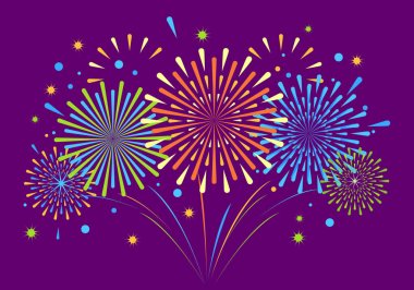 Vektör tatil havai fişek. Amerika'nın Bağımsızlık günü