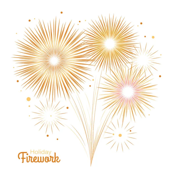 Vector holiday firework. Independence day of America — Stock Vector