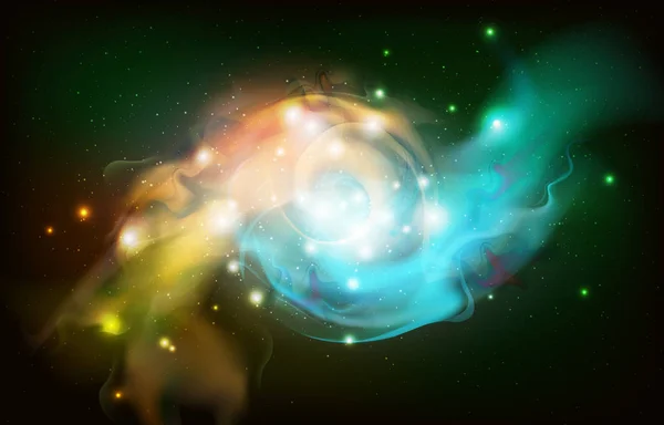 Rezumat fundal spațiu deschis. Starfield, univers, nebuloasă în galaxie. Ilustrație vectorială — Vector de stoc