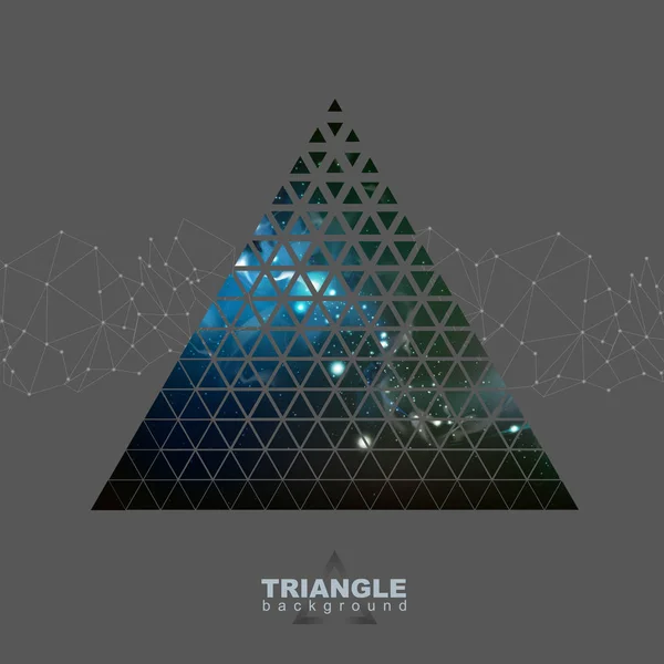 Astratto hipster triangolo poligonale sfondo con open space i — Vettoriale Stock