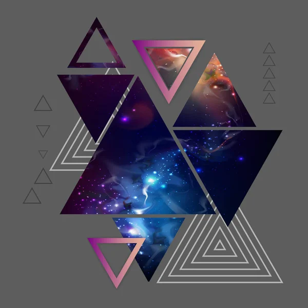 Résumé hipster fond triangle polygonal avec espace ouvert i — Image vectorielle