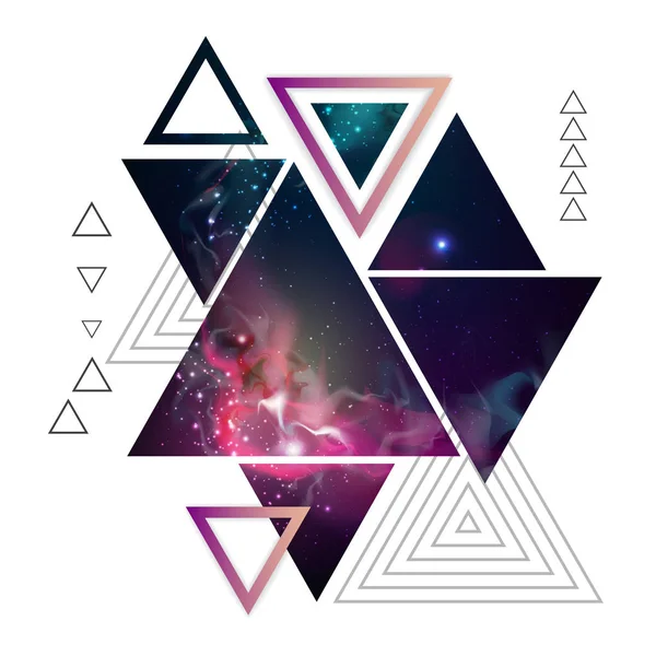 Résumé hipster fond triangle polygonal avec espace ouvert i — Image vectorielle