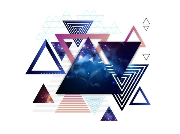 Fondo triangular poligonal hipster abstracto con espacio abierto i — Archivo Imágenes Vectoriales