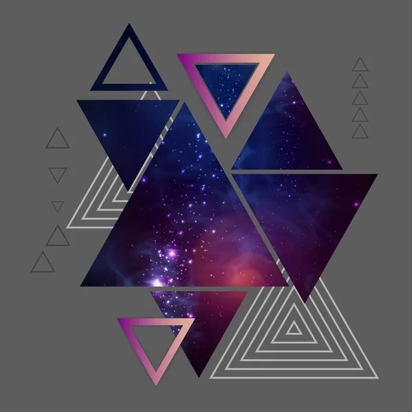 Résumé hipster fond triangle polygonal avec espace ouvert i — Image vectorielle