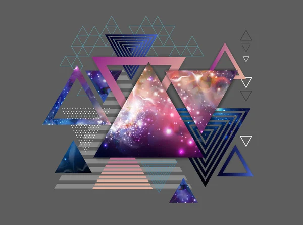 Abstract hipster polygonal triangle background with open space inside. — Stock Vector