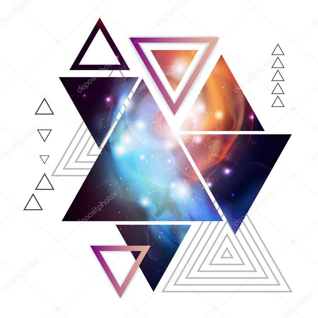 Abstract hipster polygonal triangle background with open space i
