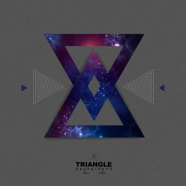 Hipster poligonal üçgen arka plan açık alan ile ben