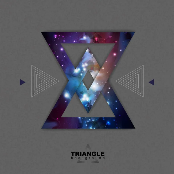 Résumé hipster fond triangle polygonal avec espace ouvert i — Image vectorielle