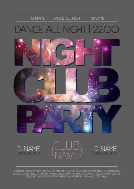 Disko gece kulübü poster açık alan arka plan üzerinde