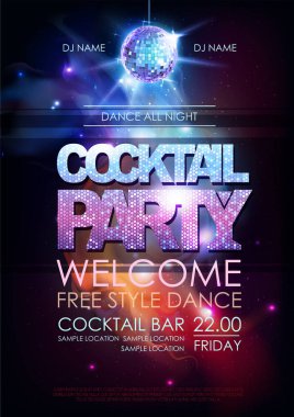 Disko topu arka plan. Disko parti poster açık alan arka plan üzerinde