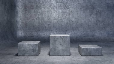 Kazanan kazanır. Podyum ve arka plan çizikli metalden yapılmış. 3d hazırlayıcı