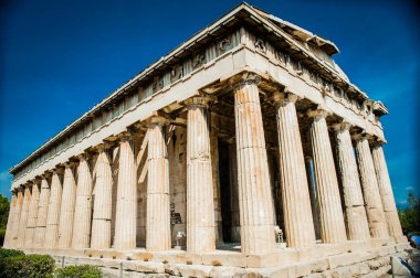 Yunanistan, Atina, Ağustos 2016, Acropolis of Athens, Atina şehir üzerinde son derece kayalık bir fosillerini bulunan antik kale. Parthenon Tapınağı