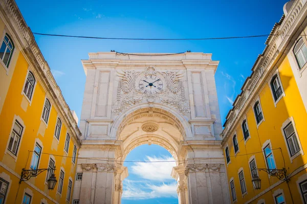 Rua Augusta Arch, Lizbona, Portugalia — Zdjęcie stockowe