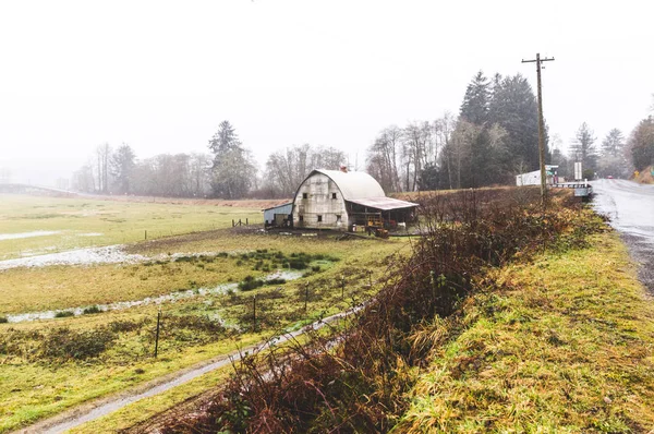 Сільський старий сарай в сільській місцевості штату Орегон — стокове фото