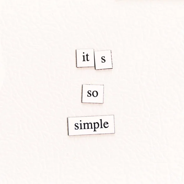 It's So Simple