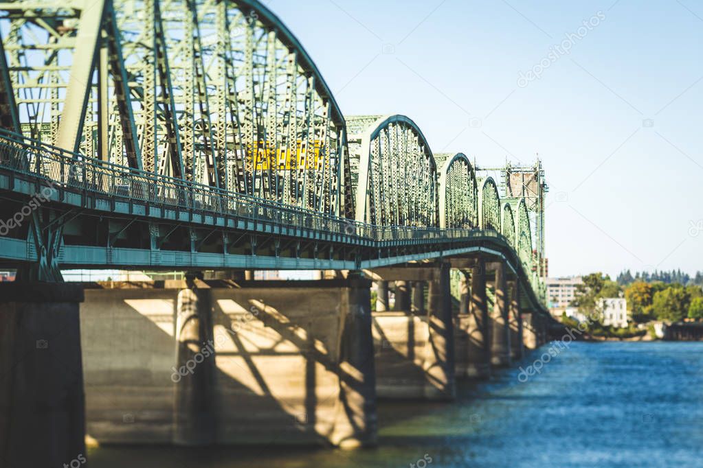 Tilt Shift View of Interstate Bridge