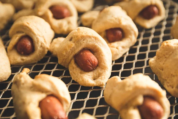 Home Made Pigs in a Blanket — Stock Photo, Image