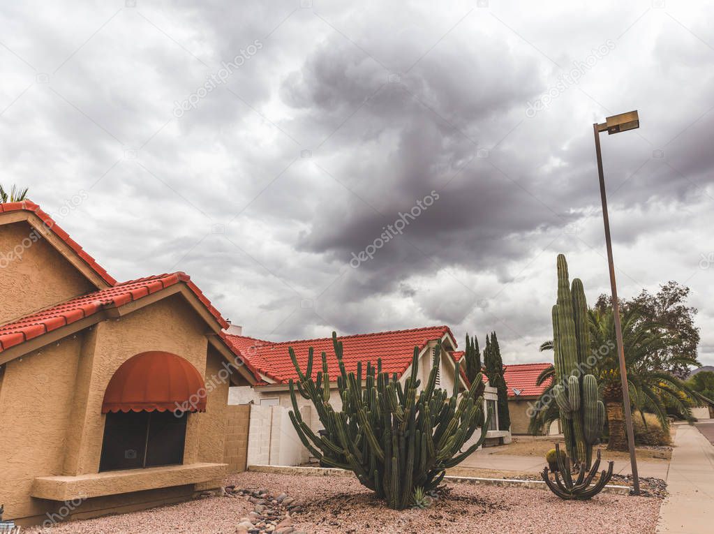 Storm Clouds Over Scottsdale Neighborhood