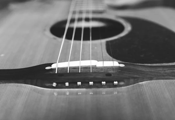 Bro av en akustisk gitarr — Stockfoto