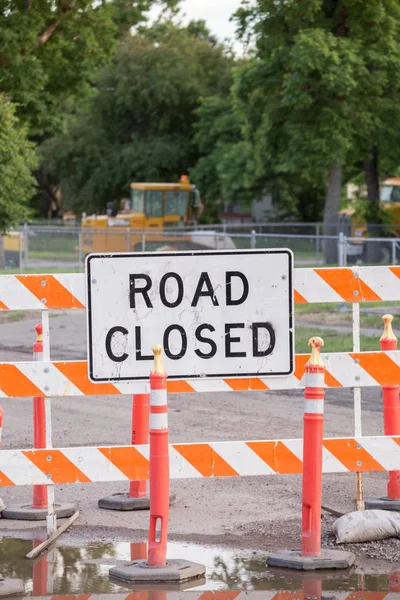 Road Closed Sign on Street — Stock Photo, Image