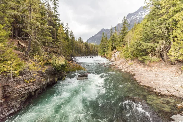 Whitewater River in Glacier National Park — Stock Photo, Image