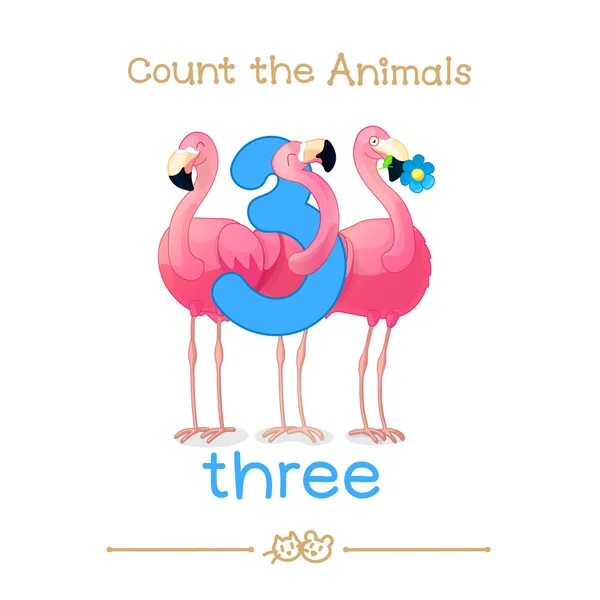 Τρία 3 κάρτα (σειρά «Πλήθος ζώων»). Προσθήκη στη σειρά της αγγλικής Abc «Amusing ζώα". — Διανυσματικό Αρχείο