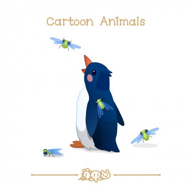  Toons serisi karikatür hayvanlar: soyut penguen