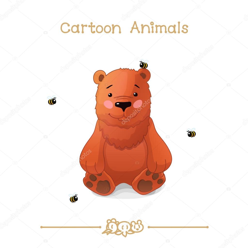  Toons series cartoon animals: bear and bees