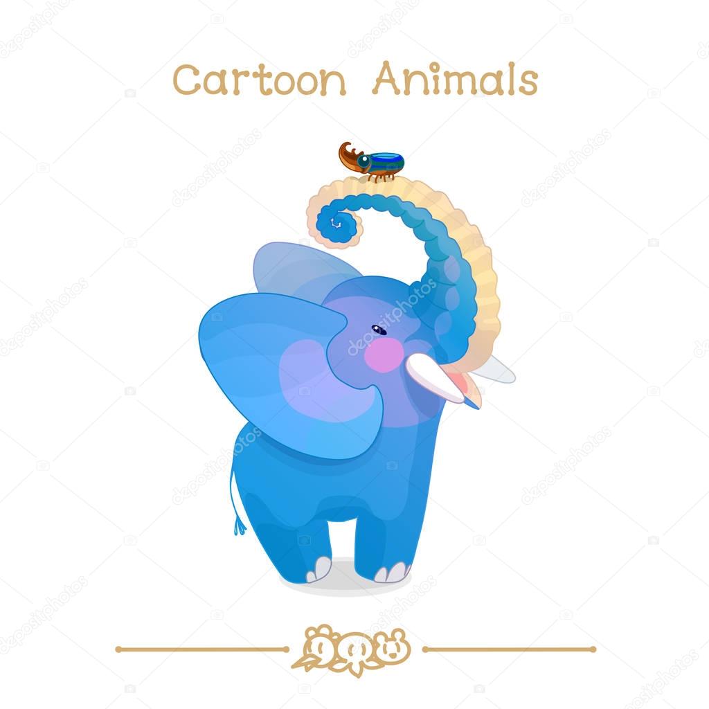  Toons series cartoon animals: african elephant