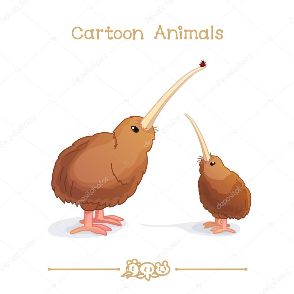  Toons series cartoon animals: kiwi birds