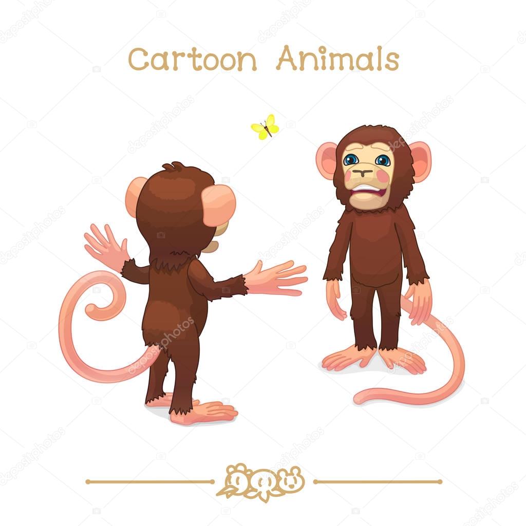  Toons series cartoon animals: monkeys