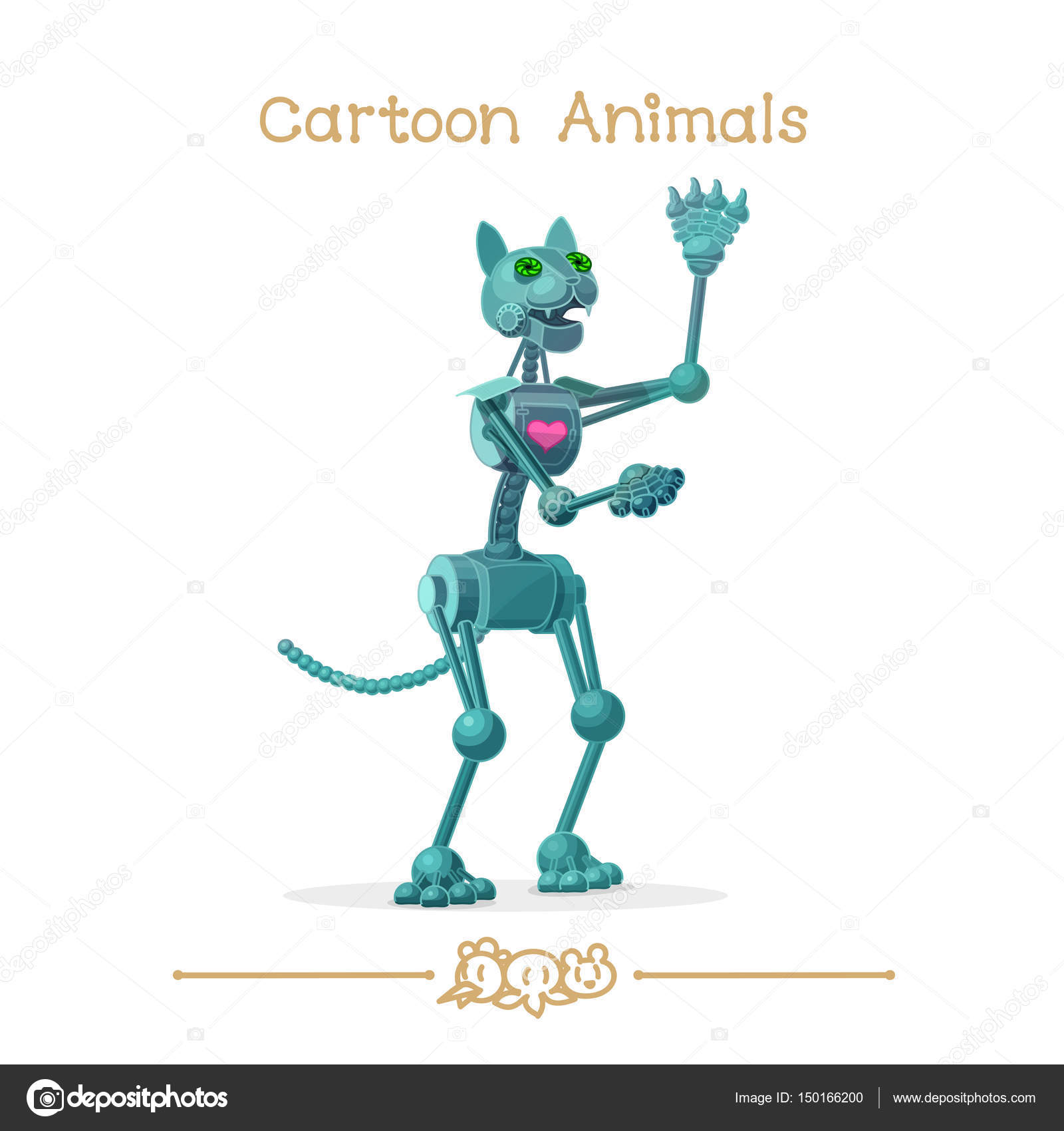 Toons series cartoon animals: Robot cat Stock Vector Image by ©Vetra_Kori #150166200 Toons series cartoon animals: Robot cat Stock Vector Image by ©Vetra_Kori #150166200