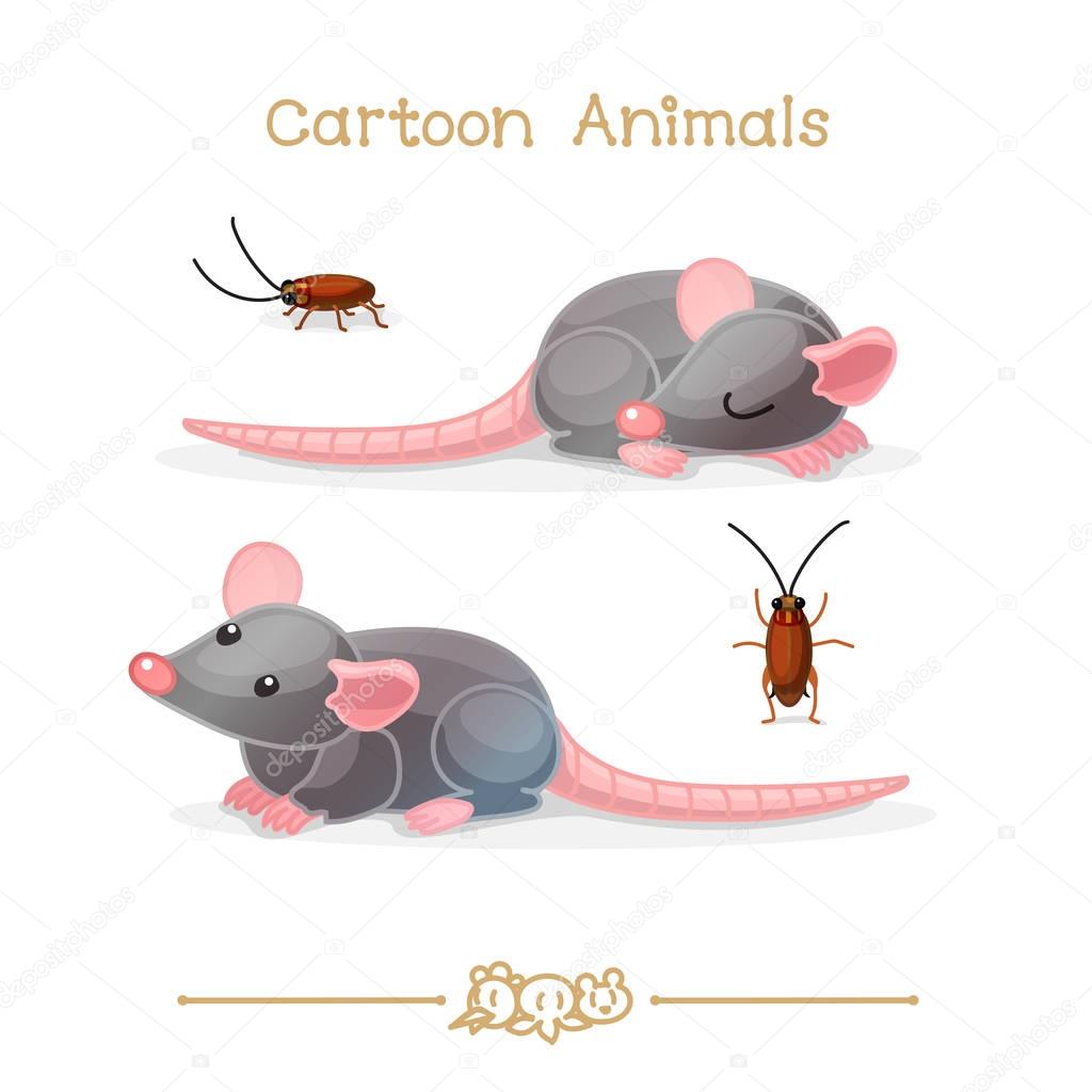  Toons series cartoon animals: rats & cockroaches