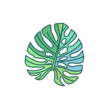 Vektör el sevimli bitki klipsi sanat canavarı çizdi