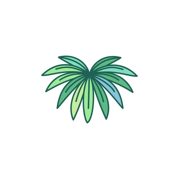 ベクトル手描きかわいい植物クリップアート — ストックベクタ
