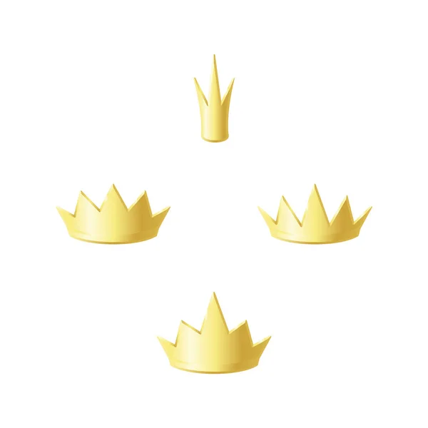 Couronne Mignonne Vectorielle Pour Reine Princesse Fille — Image vectorielle