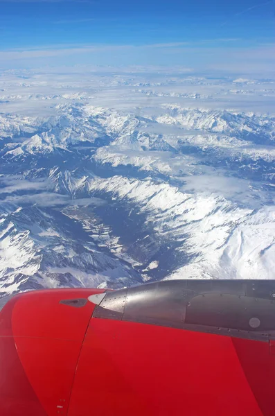 Bir uçaktan gördüm Alps — Stok fotoğraf