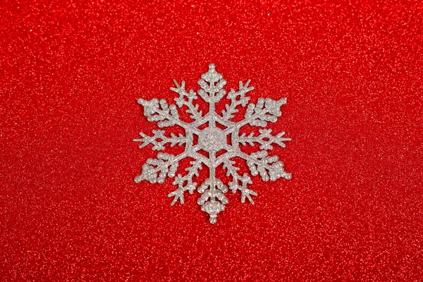 銀装飾的な雪の結晶 — ストック写真