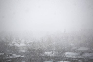 Şehirde yoğun kar yağışı