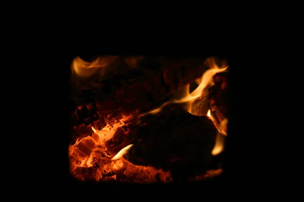 Flames of a campfire — Stock Photo, Image