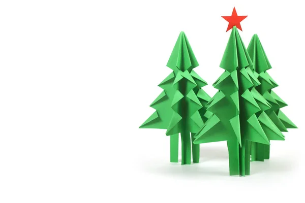 Origami Albero di Natale — Foto Stock