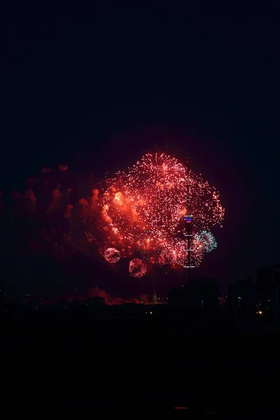 Pirotecnia en San Petersburgo — Foto de Stock