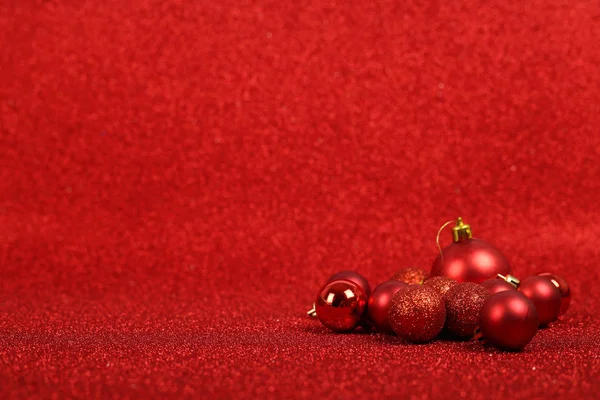 Röda julbollar — Stockfoto
